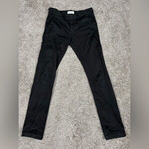 Saint Laurent Paris SLP Black Slim Fit Twill Chinos Side Tab Adjusters Size 29